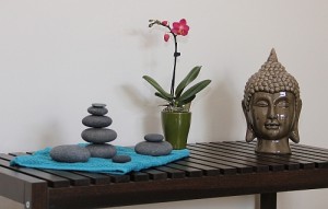 Buddha mit Steine